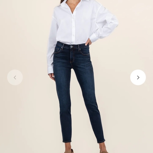 Kut from the Kloth Diana Skinny Blue Jeans - Picture 1 of 5